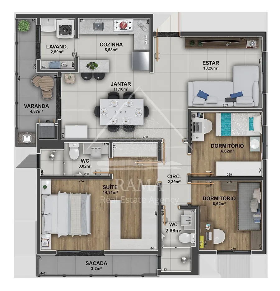 Apto mobiliado, pronto para morar em excelente localização no Vila Estrela!