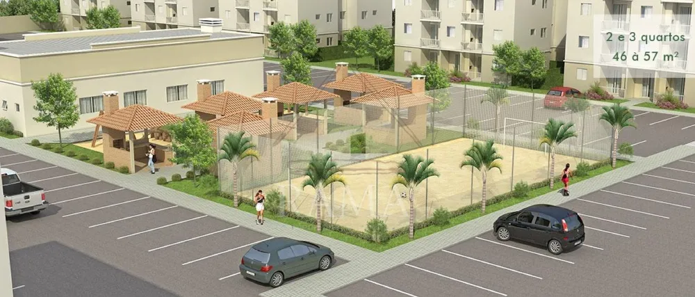 Apto semi-mobiliado no Cond. Resid. Campo Alegre 3Q + Garagem + Lazer