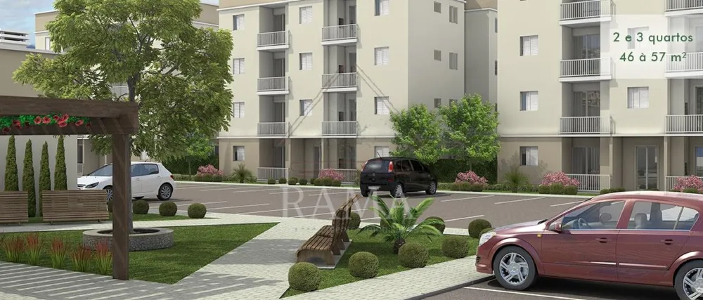 Apto semi-mobiliado no Cond. Resid. Campo Alegre 3Q + Garagem + Lazer